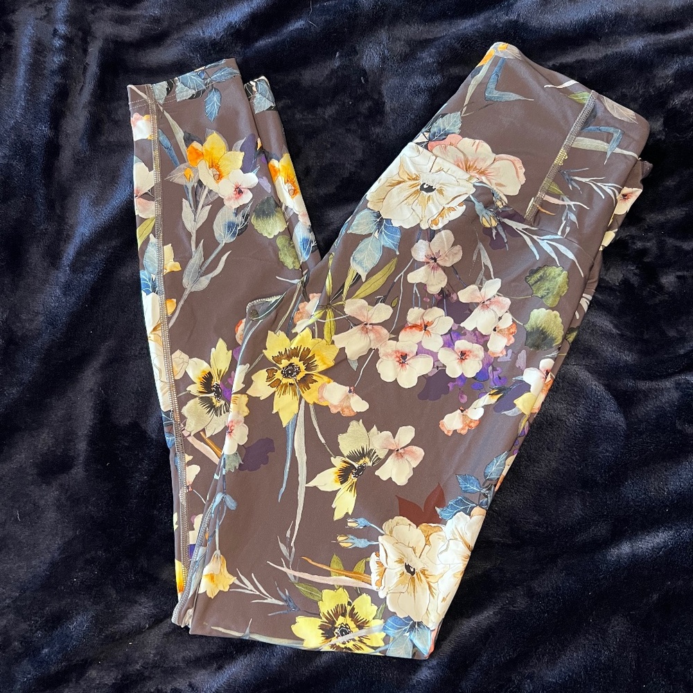 Purple Floral Leggings